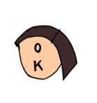 髪のとがった女の子（個別スタンプ：5）