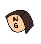 髪のとがった女の子（個別スタンプ：6）