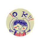 手描きのおんなのこ（個別スタンプ：2）