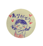 手描きのおんなのこ（個別スタンプ：7）