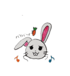 手書きのうさぎのスタンプ（個別スタンプ：4）