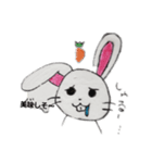 手書きのうさぎのスタンプ（個別スタンプ：7）