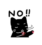赤いリボンのくろねこさん（個別スタンプ：5）
