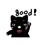 赤いリボンのくろねこさん（個別スタンプ：29）