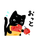 赤いリボンのくろねこさん（個別スタンプ：32）