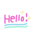 使いやすい！カラフル手書き文字（個別スタンプ：1）
