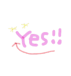 使いやすい！カラフル手書き文字（個別スタンプ：4）