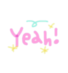 使いやすい！カラフル手書き文字（個別スタンプ：8）