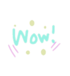 使いやすい！カラフル手書き文字（個別スタンプ：17）