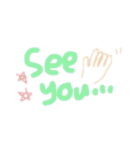 使いやすい！カラフル手書き文字（個別スタンプ：20）