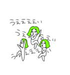 ねぼすけがゆるく眉毛でリアクション あ行（個別スタンプ：23）