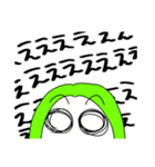 ねぼすけがゆるく眉毛でリアクション あ行（個別スタンプ：30）