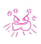 シンプル顔面スタンプ（個別スタンプ：3）
