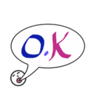 吹き出しのカラフルでか文字（個別スタンプ：8）