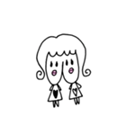 変ないきもの、時々人間。（個別スタンプ：1）