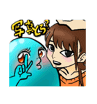 青いお魚 にせあぐスタンプ（個別スタンプ：7）
