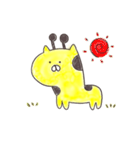 きりんの、ゆるーいらくがきです。（個別スタンプ：1）