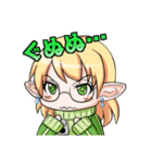ゲーマーなエルフさん（個別スタンプ：11）