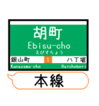 広島 1号線 駅名シンプル＆気軽＆いつでも（個別スタンプ：6）