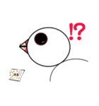 ちょっとキモい白文鳥のスタンプ（個別スタンプ：2）