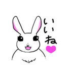 うさぎのあられ おうかがい（個別スタンプ：1）