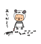 パンダ人の生活1日目（個別スタンプ：4）