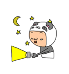パンダ人の生活1日目（個別スタンプ：34）