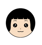 まんまるおかっぱちゃん喜怒哀楽スタンプ（個別スタンプ：4）