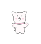 かわいい白い子犬 (絵バージョン)（個別スタンプ：19）