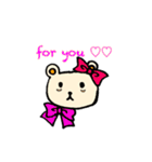 クマ（隈）のくまみちゃん（個別スタンプ：21）