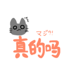 中国語ゆる猫ちゃん（個別スタンプ：8）