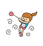 【女子】陸上部あるある（個別スタンプ：33）