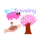 飛んでいくモンスター（個別スタンプ：1）