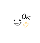 しんぷるな顔で挨拶（個別スタンプ：7）