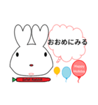 Color Rabbit イディオム（個別スタンプ：12）