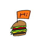 A hamburger flags（個別スタンプ：5）