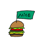 A hamburger flags（個別スタンプ：13）