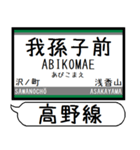 南海 高野線 汐見橋線 駅名 シンプル（個別スタンプ：10）