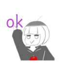V字笑顔のりんごちゃん（個別スタンプ：2）