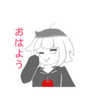 V字笑顔のりんごちゃん（個別スタンプ：3）