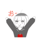 V字笑顔のりんごちゃん（個別スタンプ：9）