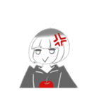 V字笑顔のりんごちゃん（個別スタンプ：10）