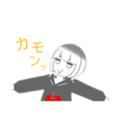 V字笑顔のりんごちゃん（個別スタンプ：16）
