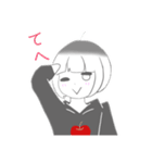 V字笑顔のりんごちゃん（個別スタンプ：23）