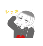 V字笑顔のりんごちゃん（個別スタンプ：35）