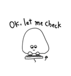 白い生命体だよ 文字大きいver（個別スタンプ：10）