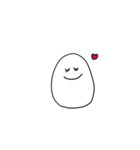 白い生命体だよ 文字大きいver（個別スタンプ：21）