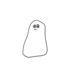 白い生命体だよ 文字大きいver（個別スタンプ：31）