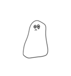 白い生命体だよ 文字大きいver（個別スタンプ：32）
