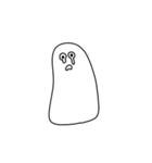 白い生命体だよ 文字大きいver（個別スタンプ：33）
